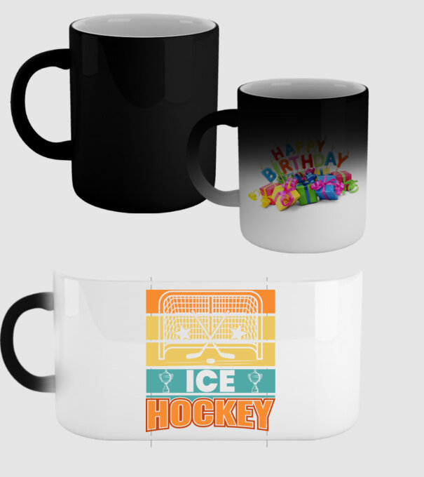 Ice Hockey model negru pe tricou