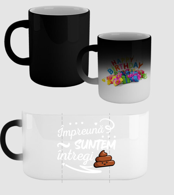 Împreună suntem întregi! model negru pe tricou