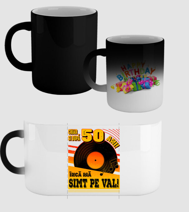 Încă mă simt pe val! 50 model negru pe tricou