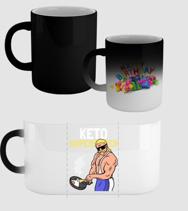 KETO SUPERPOWER model negru pe tricou