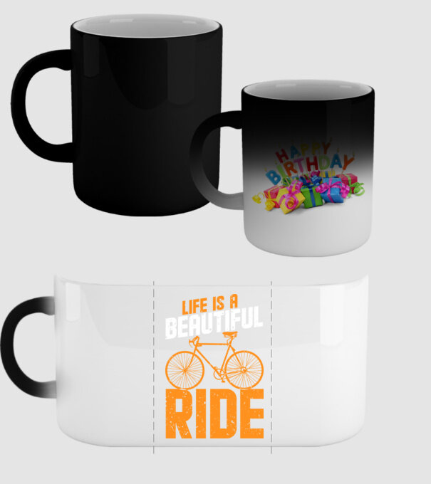 Life is a beautiful ride model negru pe tricou