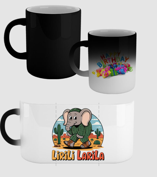 Lirili Larila model negru pe tricou