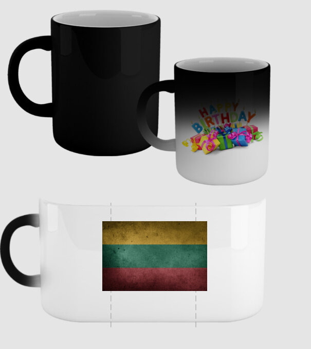 LITHUANIA model negru pe tricou