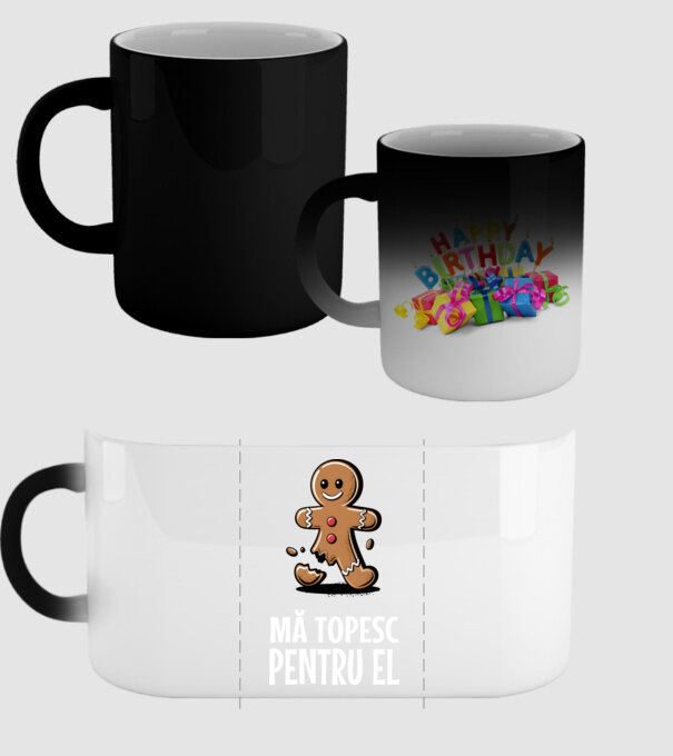 Mă topesc pentru el Negru model negru pe tricou