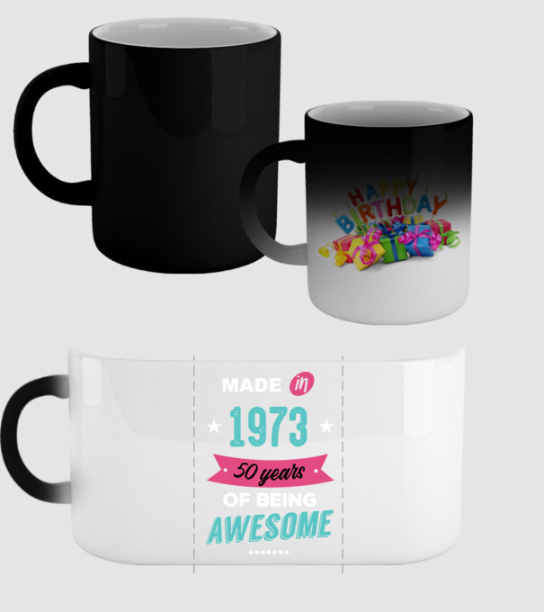 MADE IN 1973 model negru pe tricou