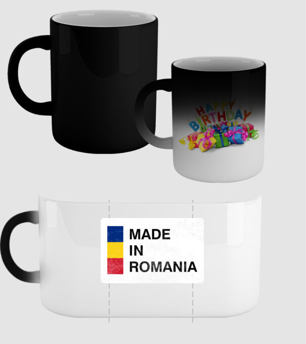 made in romania model negru pe tricou