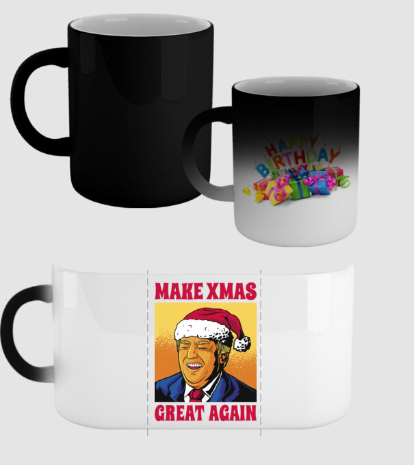 Make Xmas great again model negru pe tricou