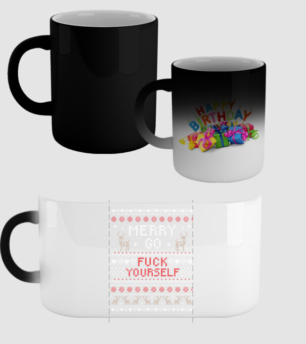 Merry go fuck yourself model negru pe tricou