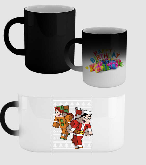 Minecraft christmas ugly sweater model negru pe tricou