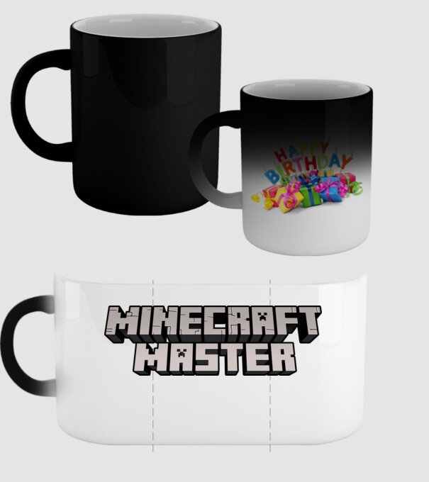 Minecraft Master model negru pe tricou