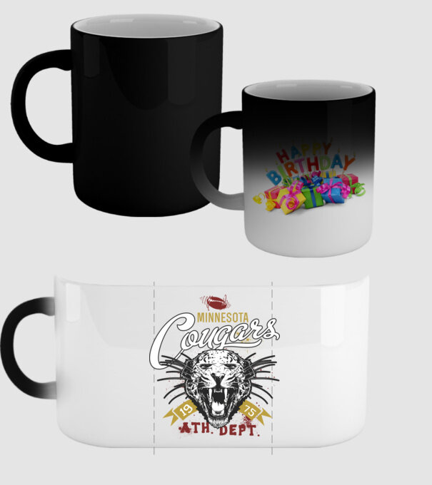 Minesota Cougars model negru pe tricou