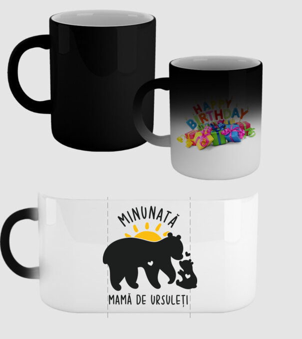 Minunată mamă de ursuleți model negru pe tricou