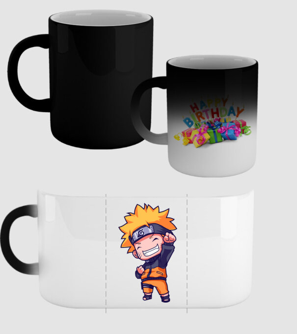 NARUTO model negru pe tricou