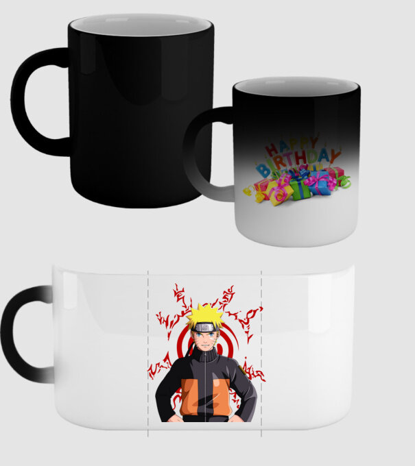 NARUTO model negru pe tricou