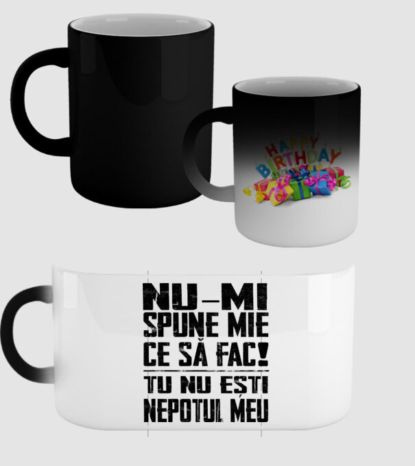 nu-mi spune ce să fac! nu ești nepotul meu Alb model negru pe tricou