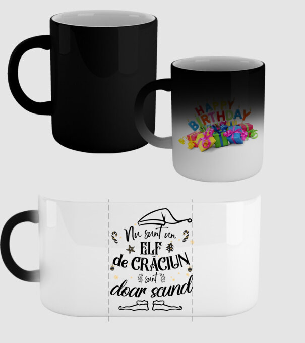 Nu sunt un elf de Crăciun, sunt doar scund ALB model negru pe tricou