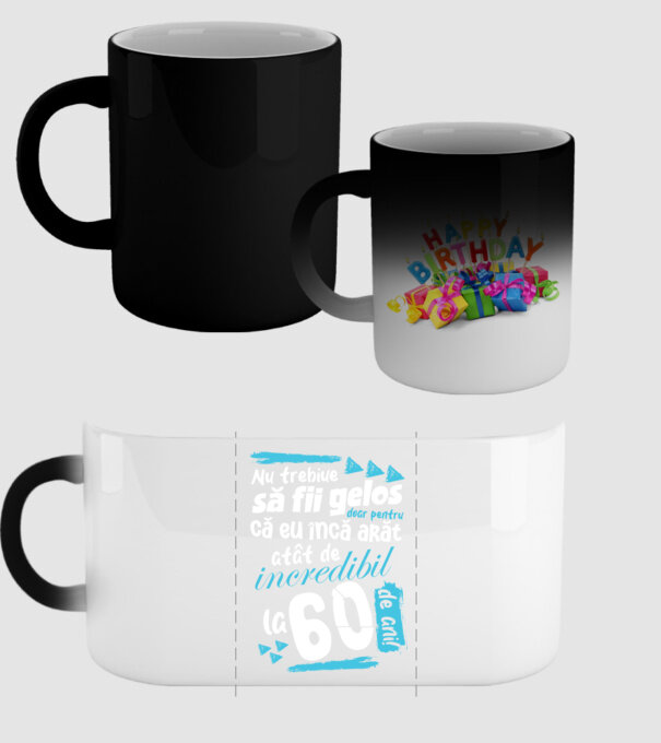 Nu trebuie să fii gelos 60 de ani model negru pe tricou