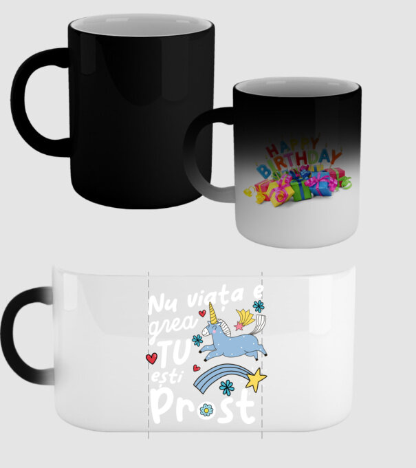Nu viața e grea, tu ești prost model negru pe tricou