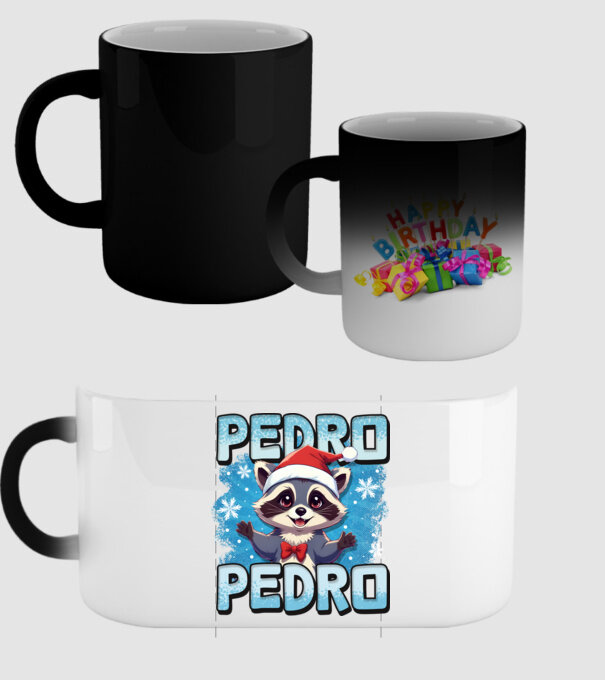 Pedro pedro retro xmas model negru pe tricou