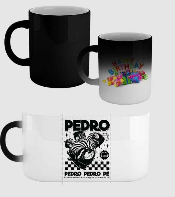 Pedro techno model negru pe tricou