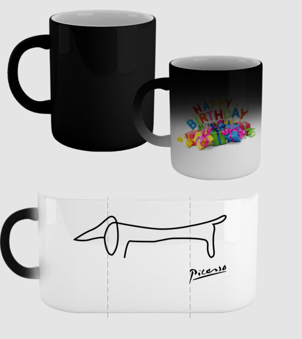 Picasso model negru pe tricou