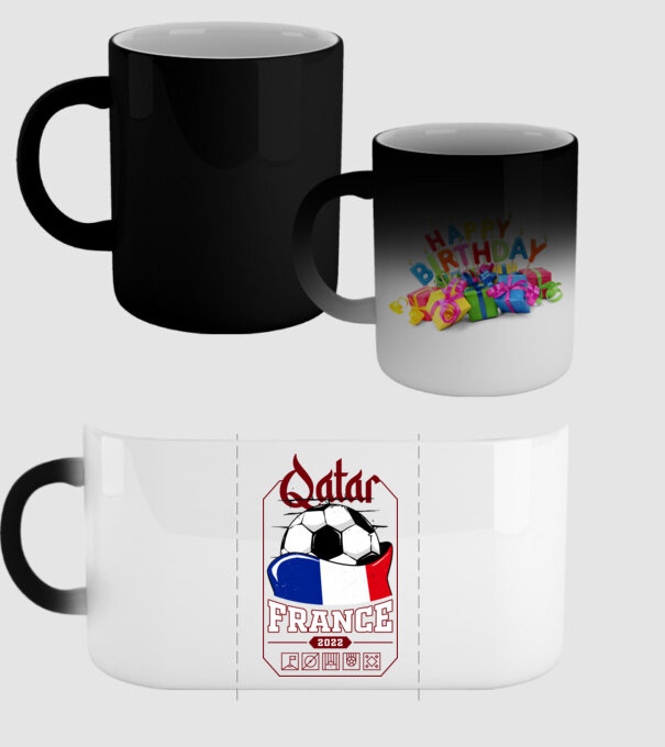 Qatar teams France model negru pe tricou