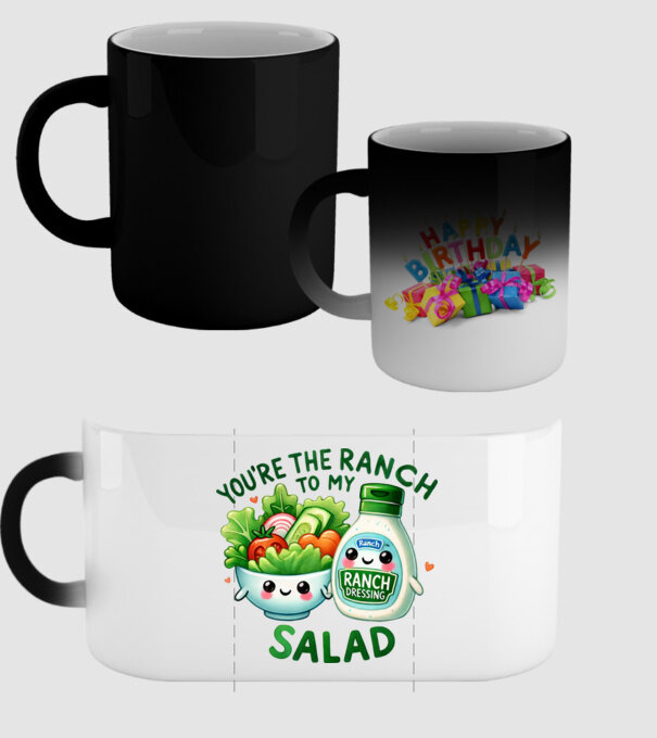 Ranch to my Salad model negru pe tricou