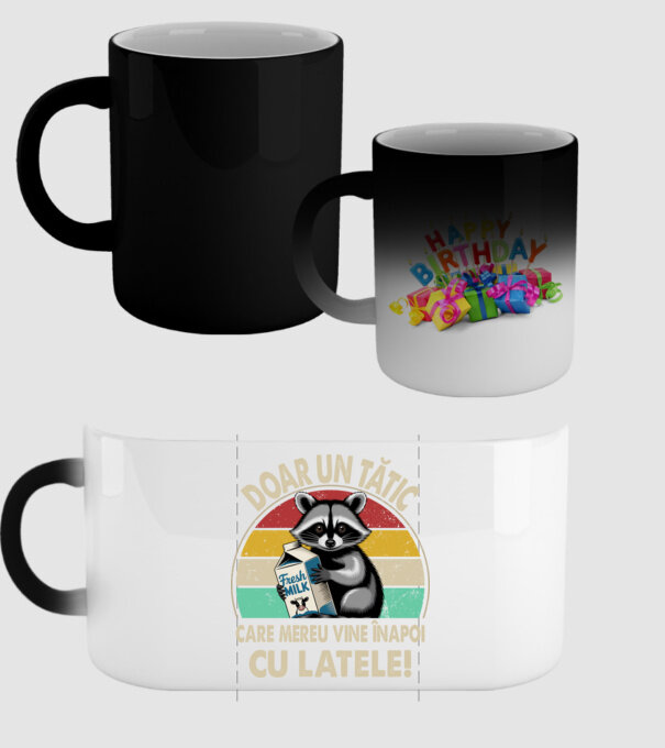 Retro Apa aki visszajött a tejjel RO model negru pe tricou