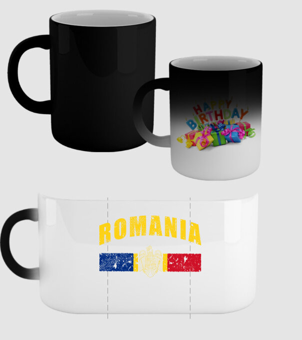 Romania coat of arms model negru pe tricou