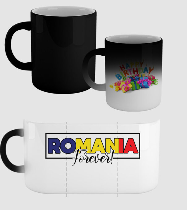 Romania forever model negru pe tricou