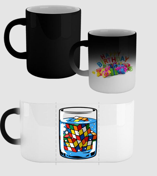 Rubik Ice model negru pe tricou
