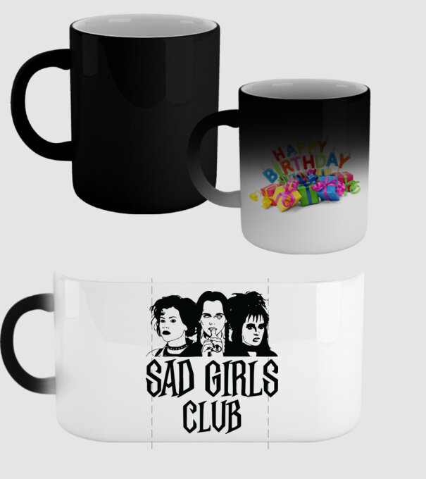 Sad Girls Club model negru pe tricou