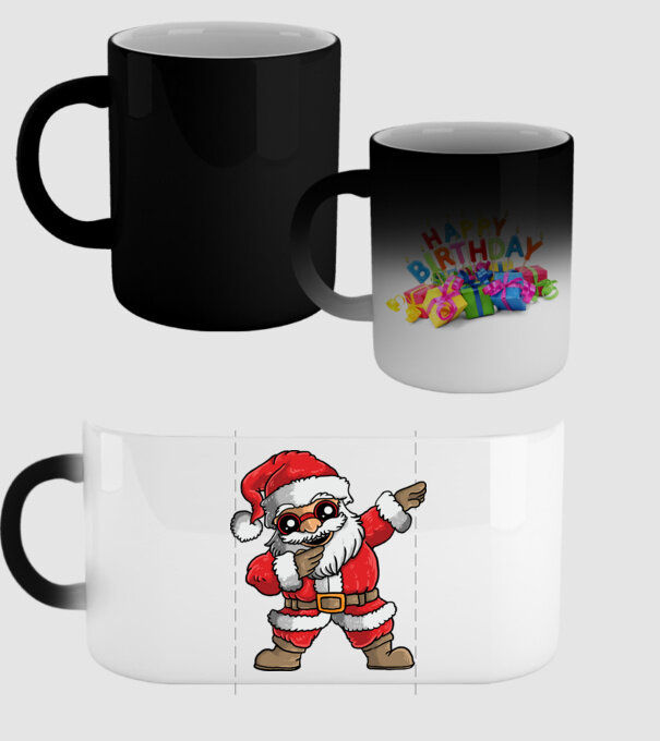Santa dab model negru pe tricou