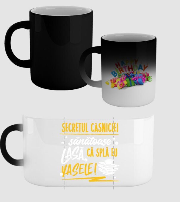 Secretul căsniciei sănătoase model negru pe tricou
