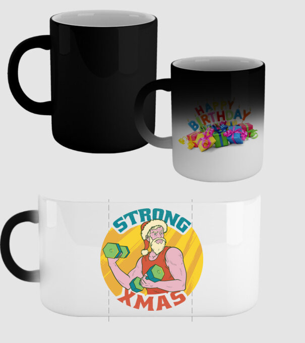 strong xmas model negru pe tricou