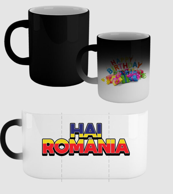 Subtitlu Hai Romania model negru pe tricou