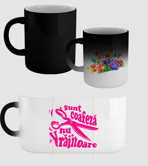 sunt coafeză, nu vrăjitoare model negru pe tricou