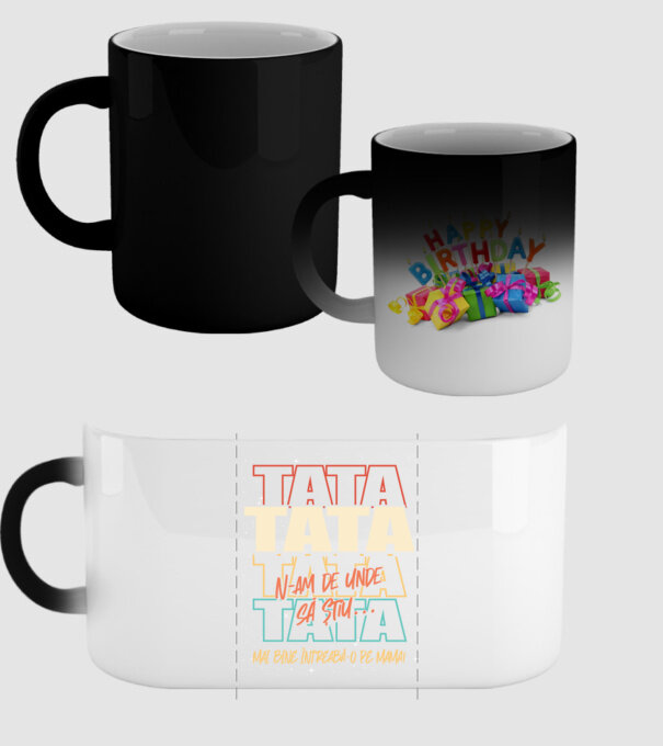 Tata N-am de unde să știu model negru pe tricou