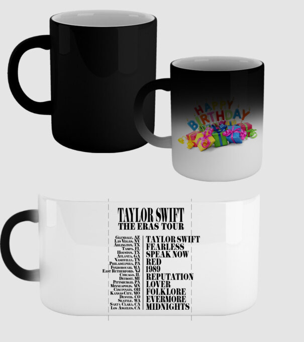 Taylor Swift Eras tour back model negru pe tricou