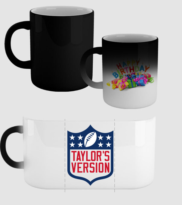 Taylor Swift football logo model negru pe tricou