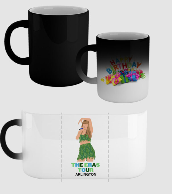 Taylor Swift The Eras Tour Arlington 2 model negru pe tricou