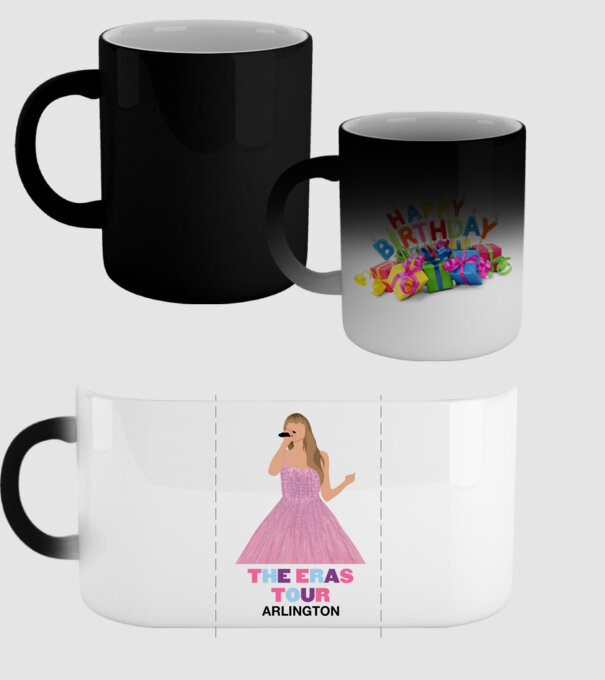 Taylor Swift The Eras Tour Arlington model negru pe tricou