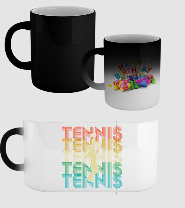 Tennis retro model negru pe tricou