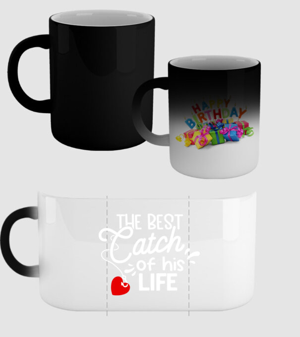 The best catch fehér model negru pe tricou