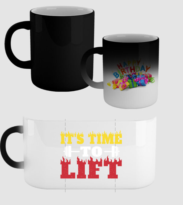 Time to lift model negru pe tricou