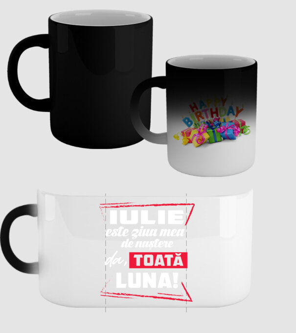 Toată luna IULIE model negru pe tricou