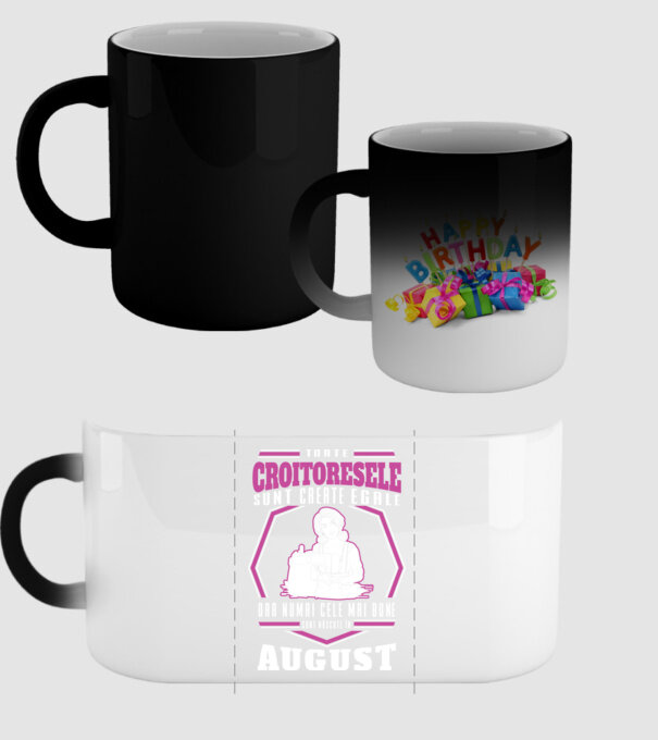 Toate croitoresele august model negru pe tricou