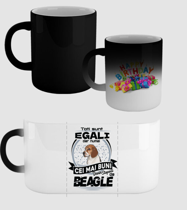 Toți sunt egali, dar numai cei mai buni devin stăpâni de Beagle model negru pe tricou