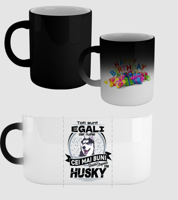 Toți sunt egali, dar numai cei mai buni devin stăpâni de husky model negru pe tricou