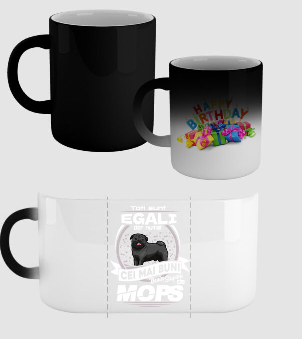 Toți sunt egali, dar numai cei mai buni devin stăpâni de mops lght model negru pe tricou